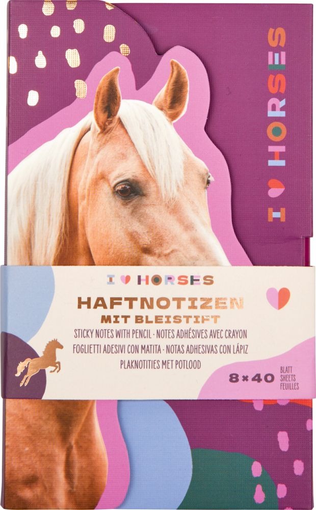 Spiegelburg - I LOVE HORSES Haftnotizen mit Bleistift