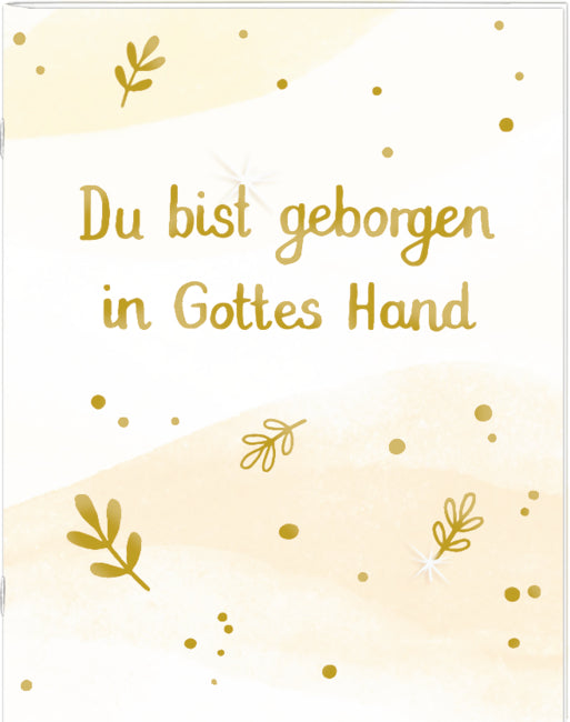 Spiegelburg - Holzkreuz auf Büchlein: Du bist geborgen in Gottes Hand