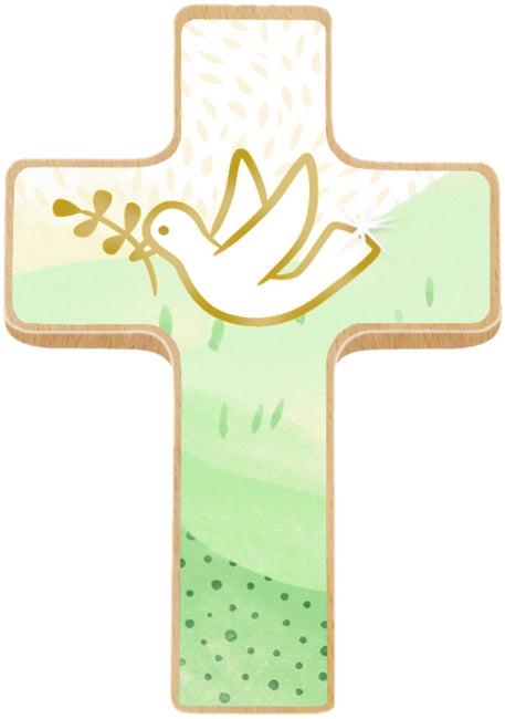 Spiegelburg - Holzkreuz auf Büchlein: Du bist geborgen in Gottes Hand