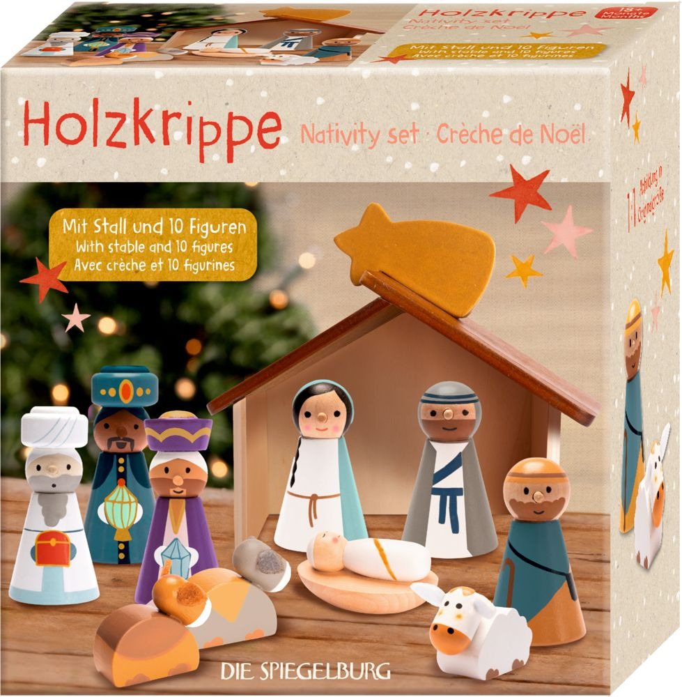 Spiegelburg - Holzkrippe: Winterzauber im Weihnachtswald