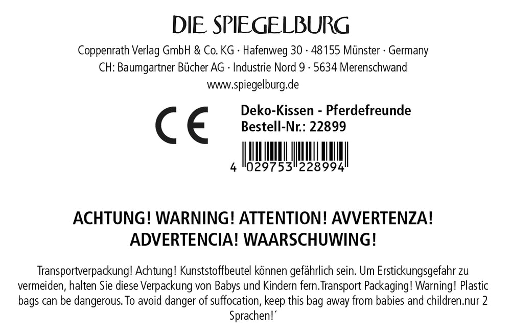 Spiegelburg - Pferdefreunde Kissen Pferdekopf