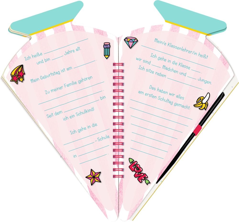 Spiegelburg - Schultüten-Kratzelbuch: Funny Patches pink