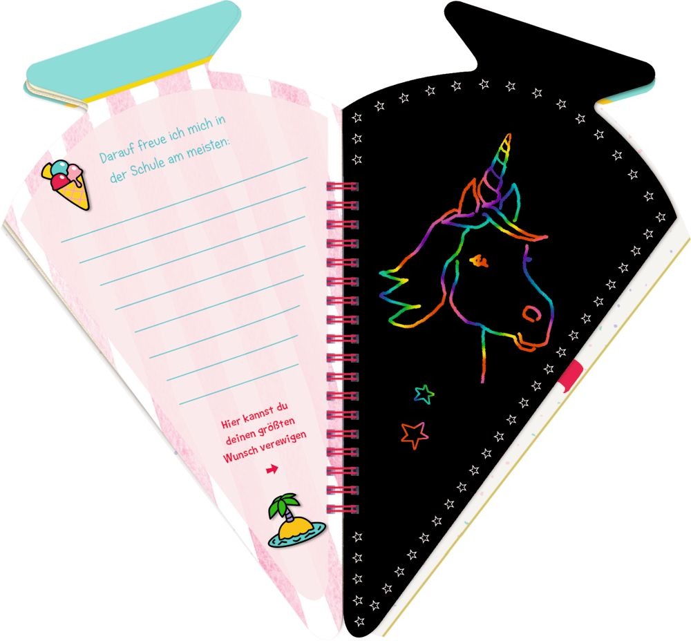 Spiegelburg - Schultüten-Kratzelbuch: Funny Patches pink