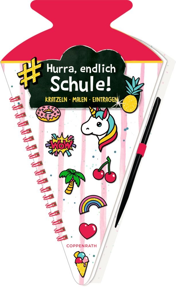 Spiegelburg - Schultüten-Kratzelbuch: Funny Patches pink