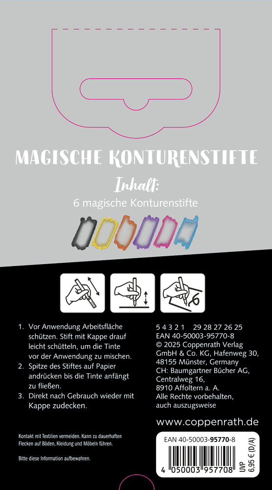 Spiegelburg - Magische Konturenstifte: 6 Farben