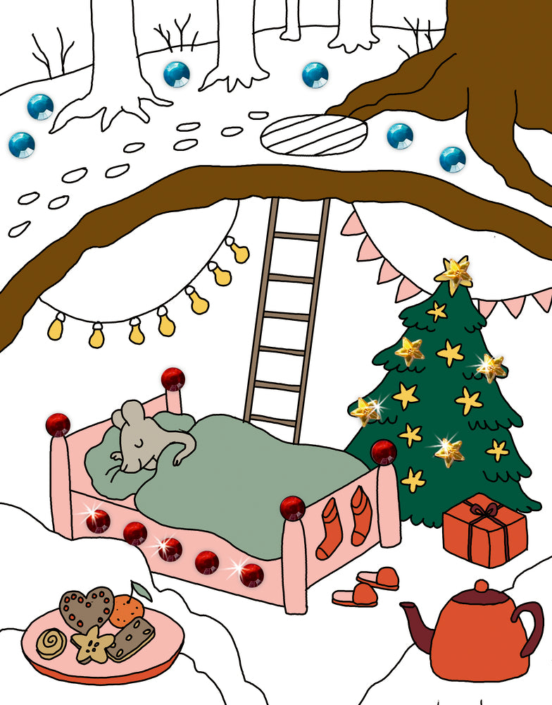 Spiegelburg - Malblock Glitzersteinchen: Frohe Weihnachten