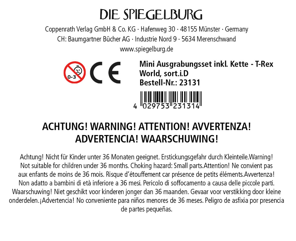 Spiegelburg - T-Rex Mini Ausgrabungsset