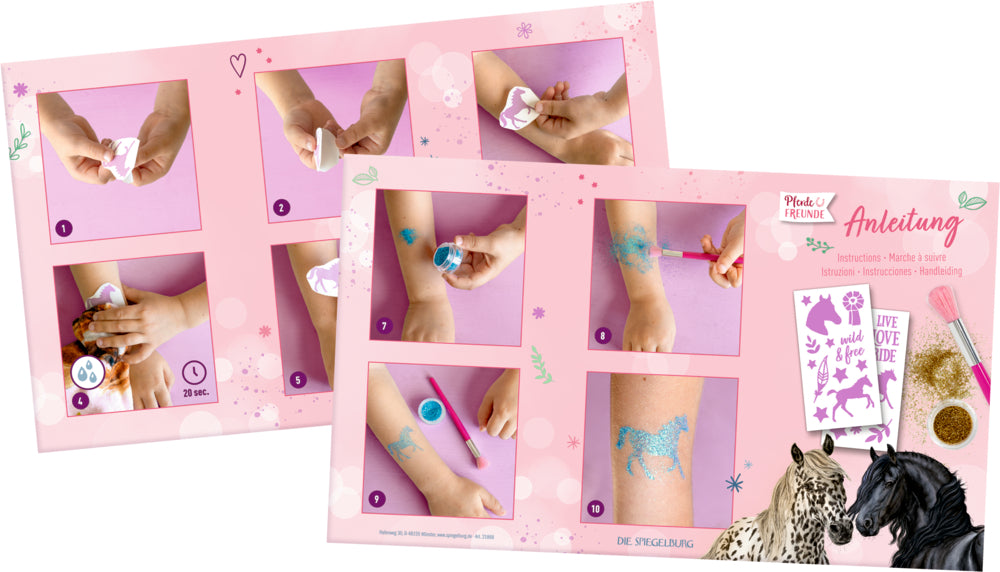 Spiegelburg - Pferdefreunde DIY Glitzer-Tattoos