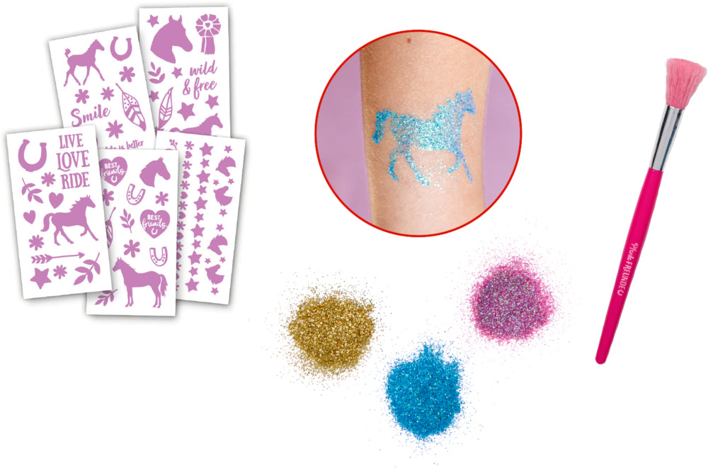 Spiegelburg - Pferdefreunde DIY Glitzer-Tattoos