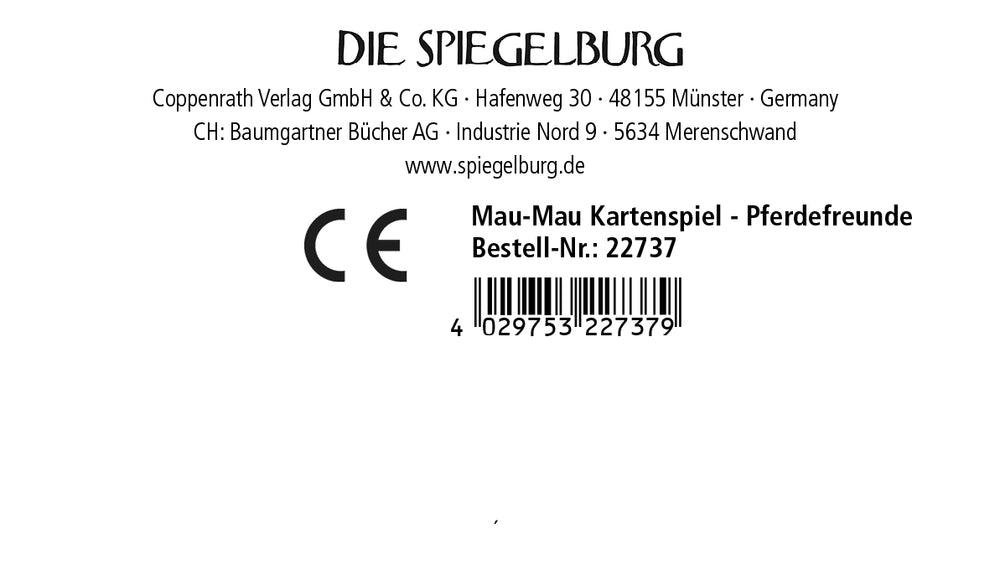 Spiegelburg - Pferdefreunde Mau-Mau Kartenspiel