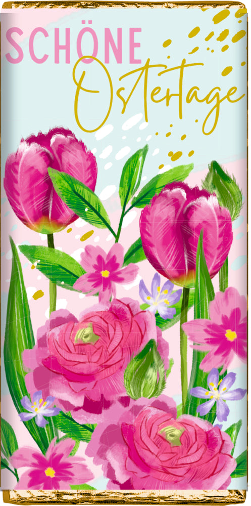 Spiegelburg - Frohe Ostern Schokolade mit bunten Motiven 30 g