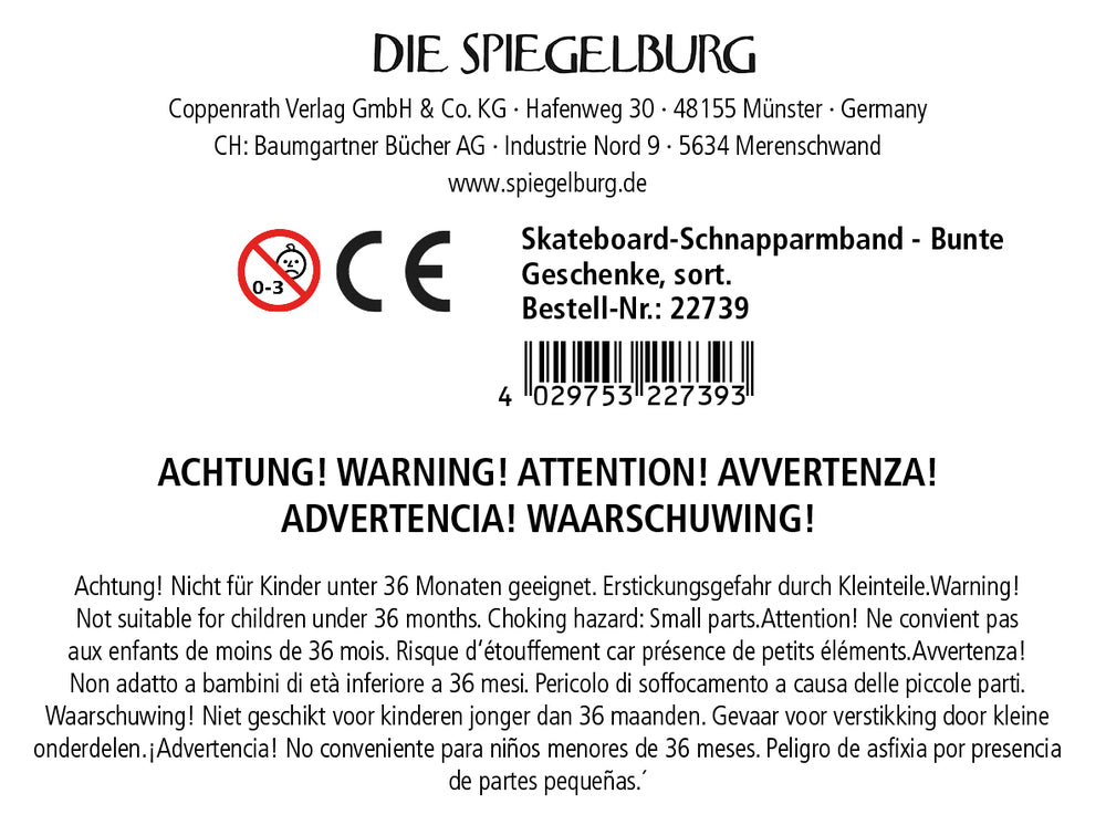 Spiegelburg - Skateboard-Schnapparmband