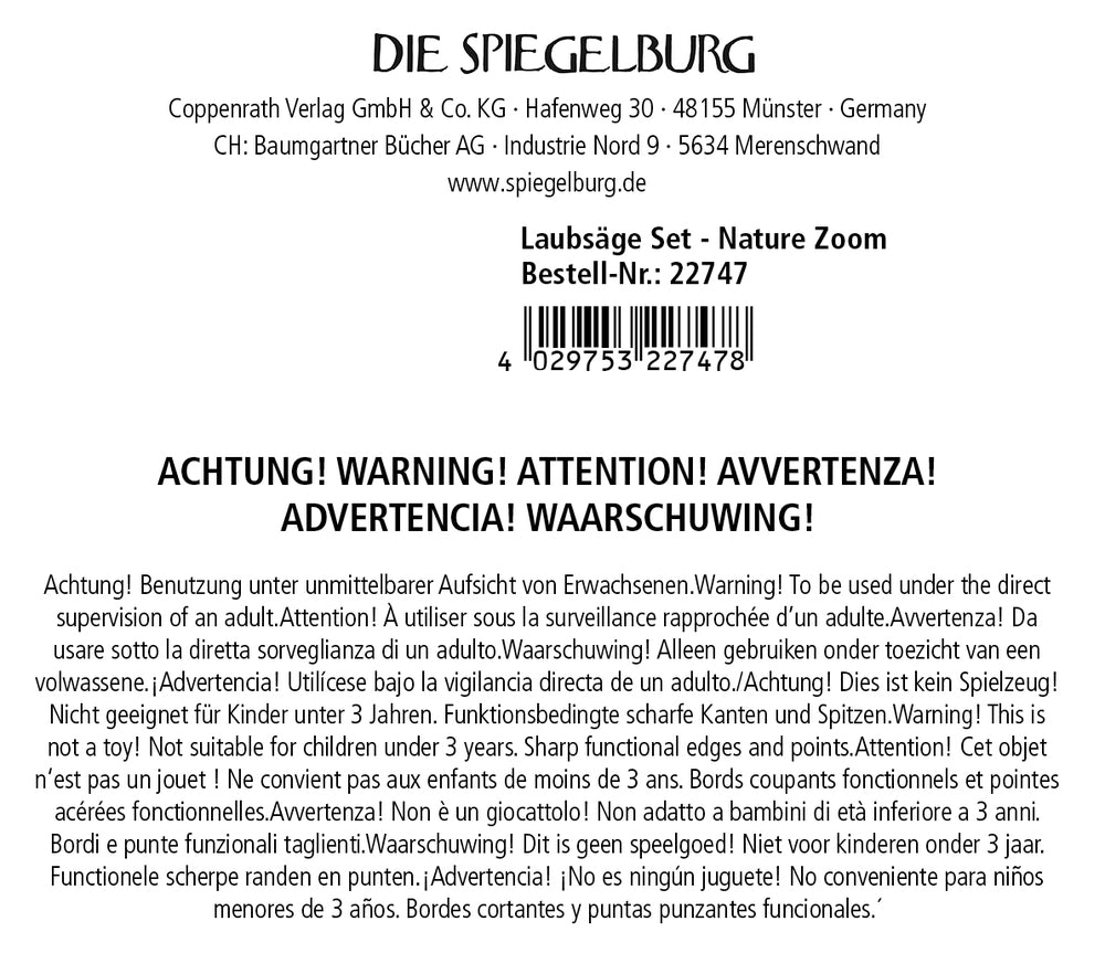 Spiegelburg - Nature Zoom: Laubsäge Set