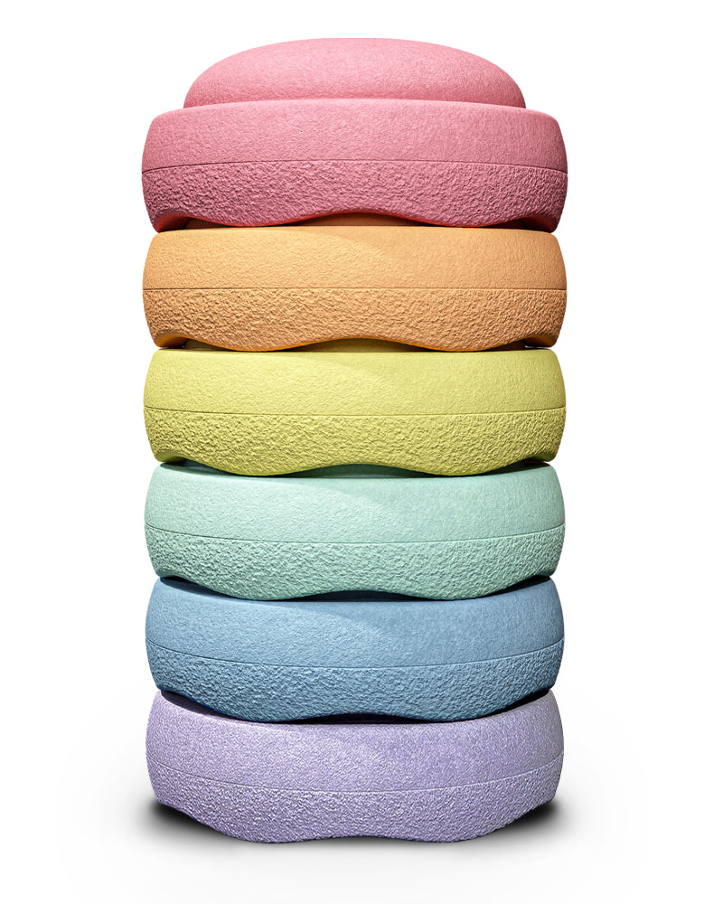 Stapelstein - RAINBOW pastell 6 mit Personalisierung