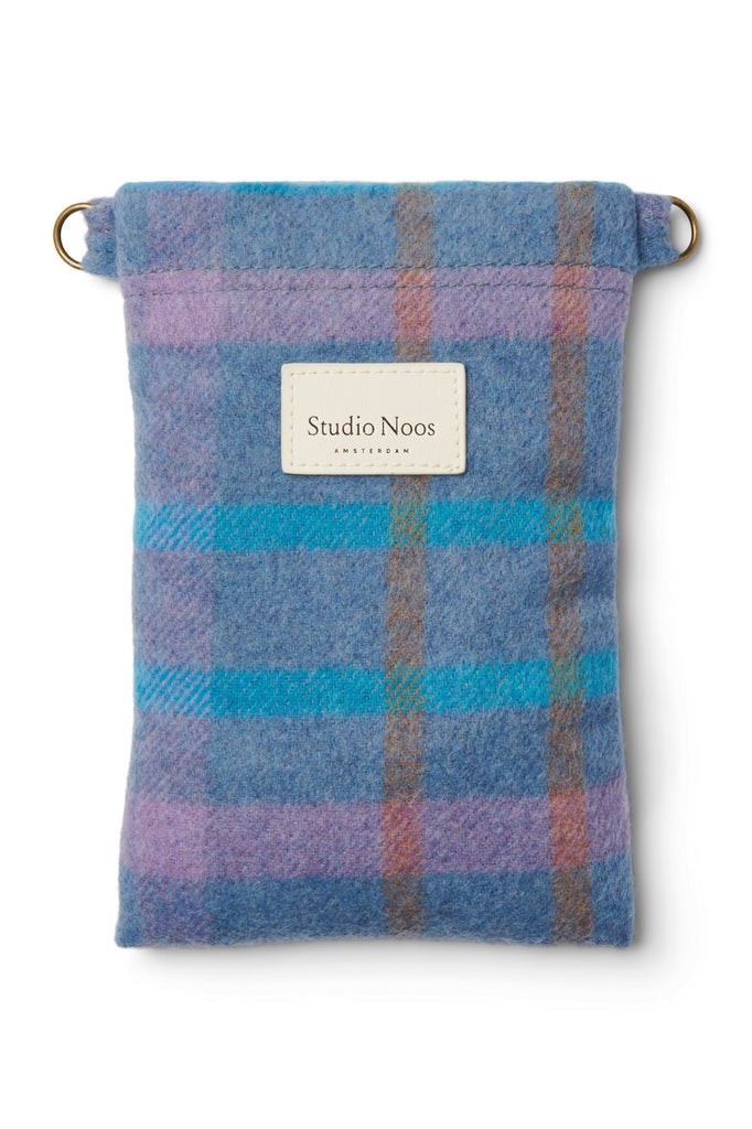 Studio Noos - Handy Tasche Sky Blue Wool Checked