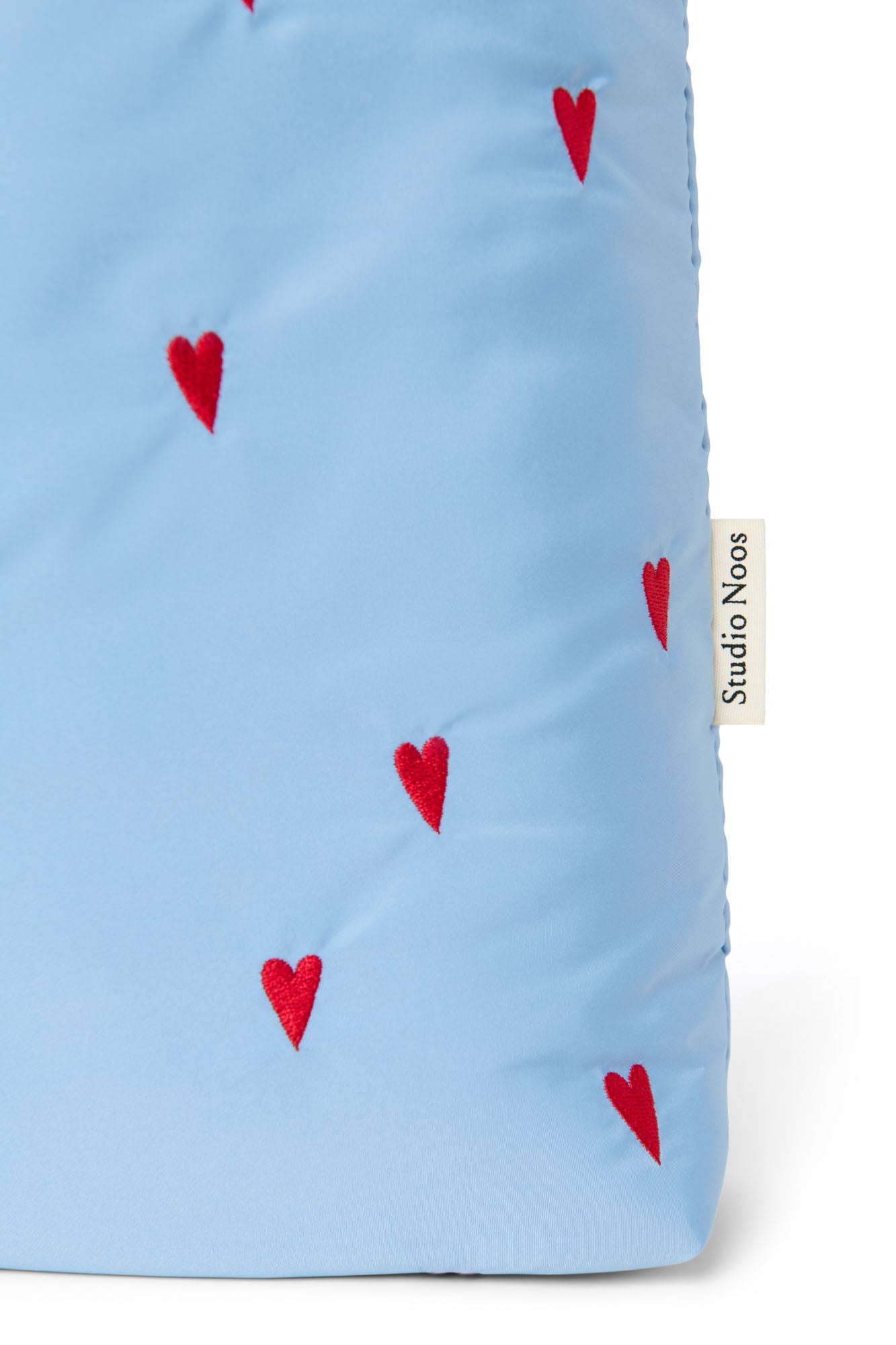 Studio Noos - Tasche Puffy Light Blue Hearts