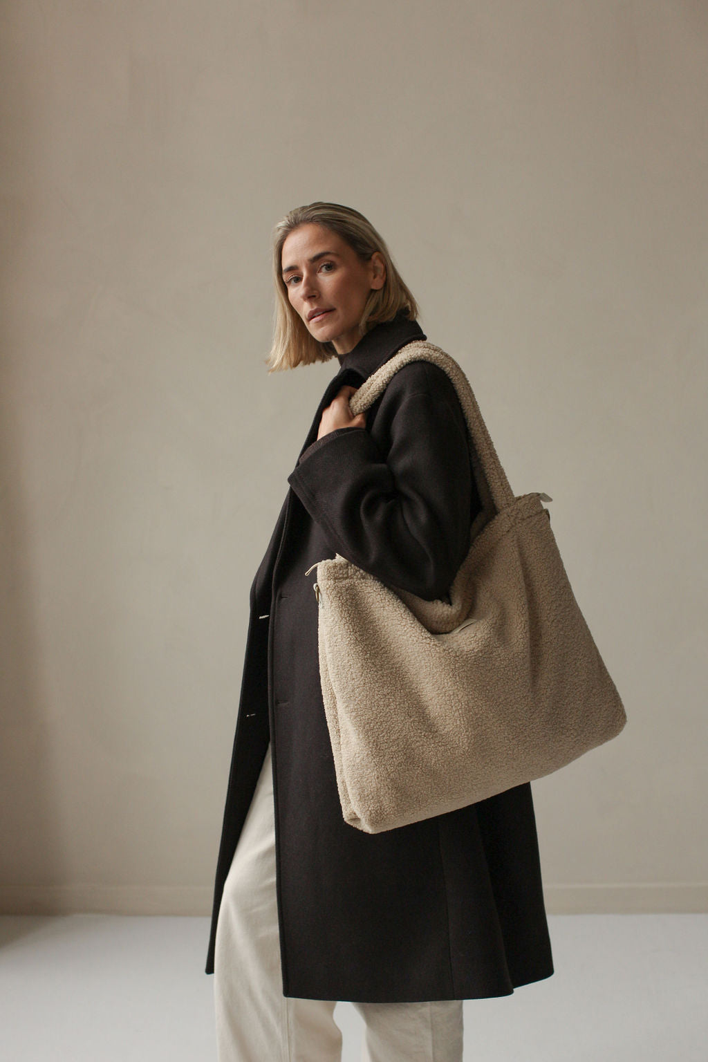Studio Noos - Wickeltasche Ecru Teddy