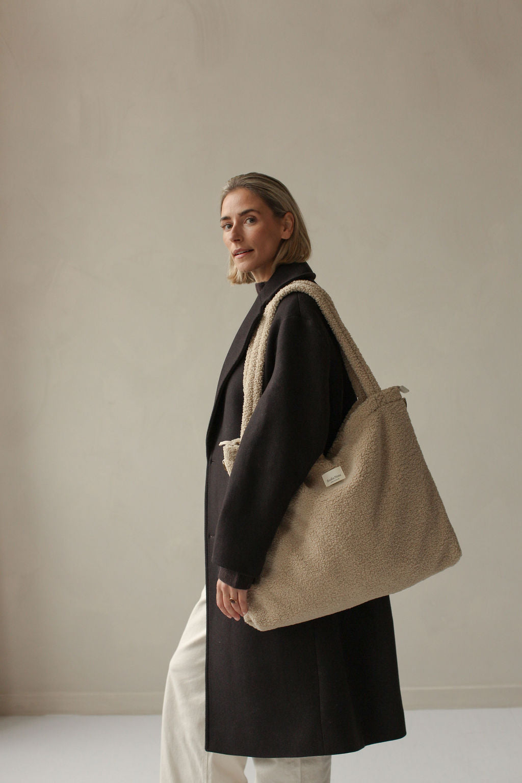 Studio Noos - Wickeltasche Ecru Teddy