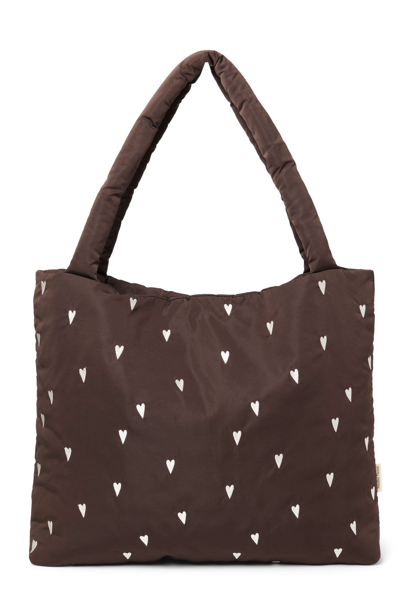 Studio Noos - Tasche Puffy Brown Hearts