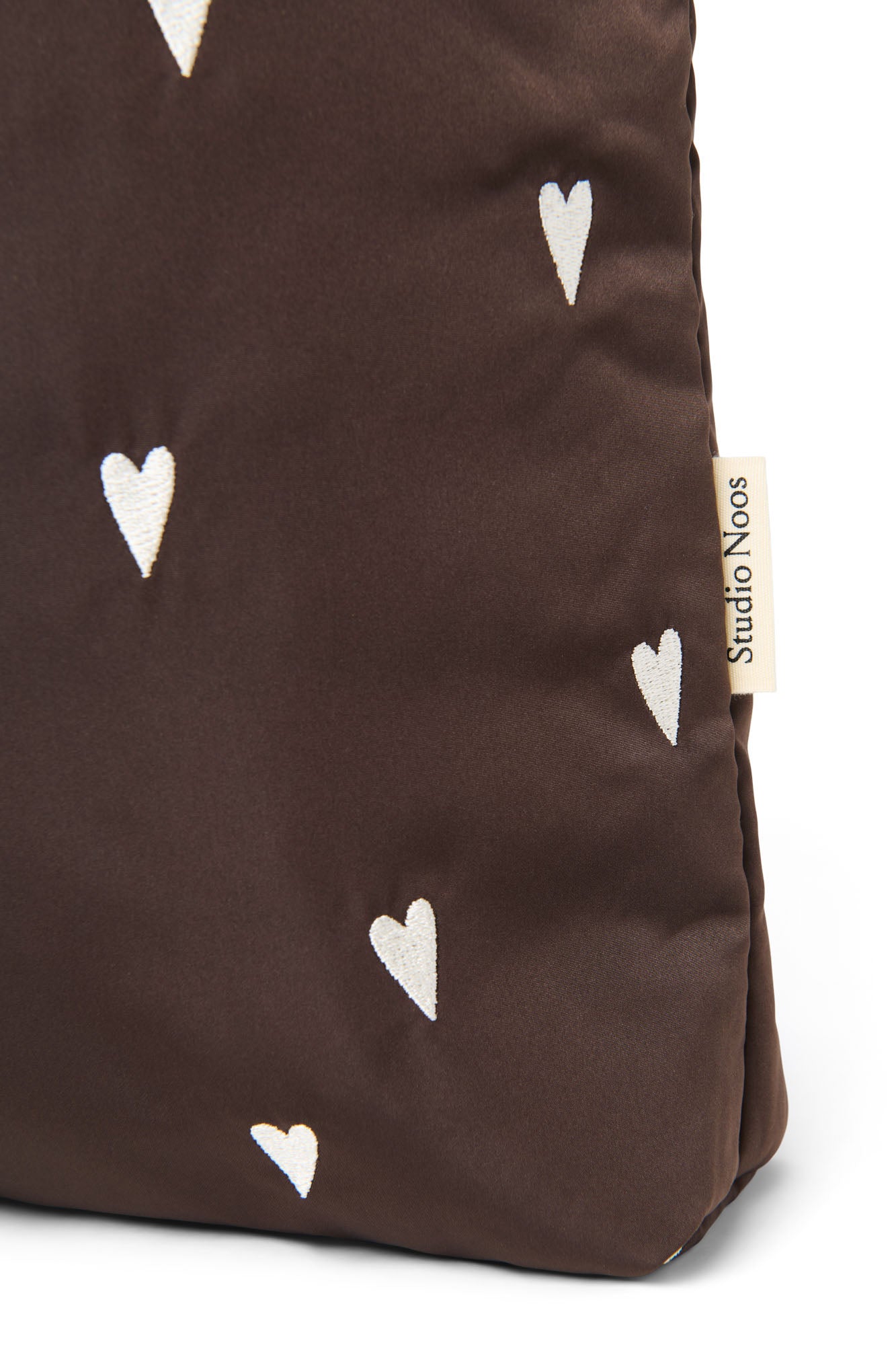 Studio Noos - Tasche Puffy Brown Hearts