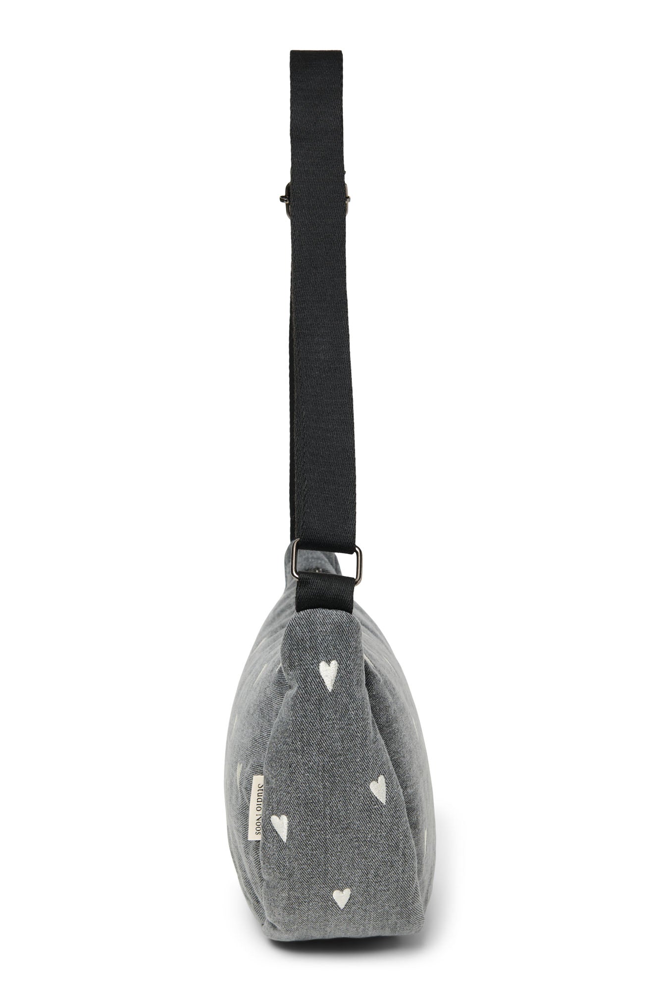 Studio Noos - Tasche Fanny Pack Grey Denim Hearts