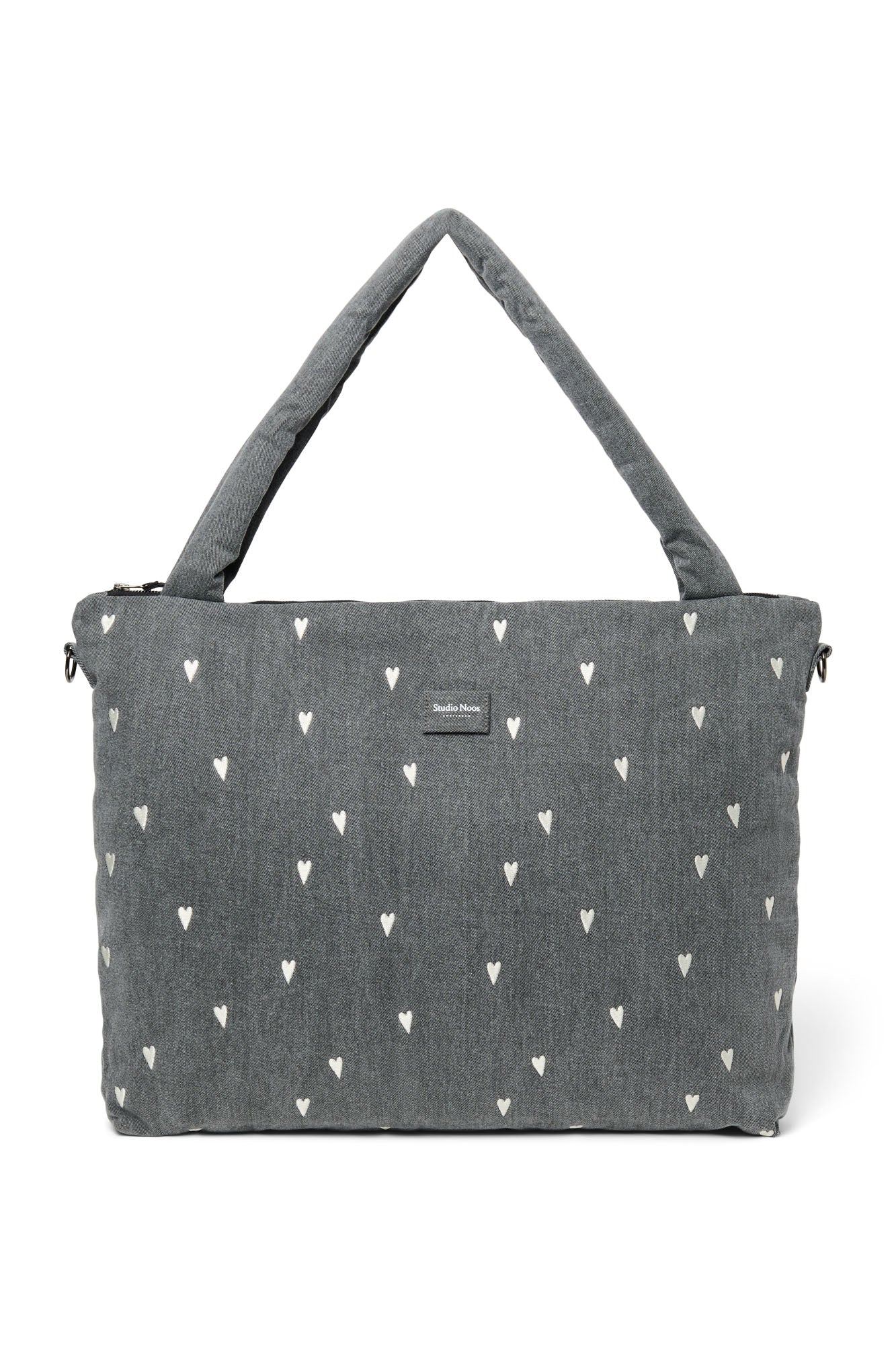 Studio Noos - Wickeltasche Grey Denim Hearts