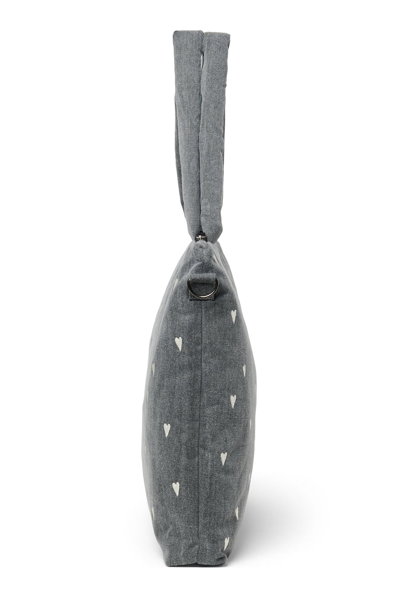 Studio Noos - Wickeltasche Grey Denim Hearts