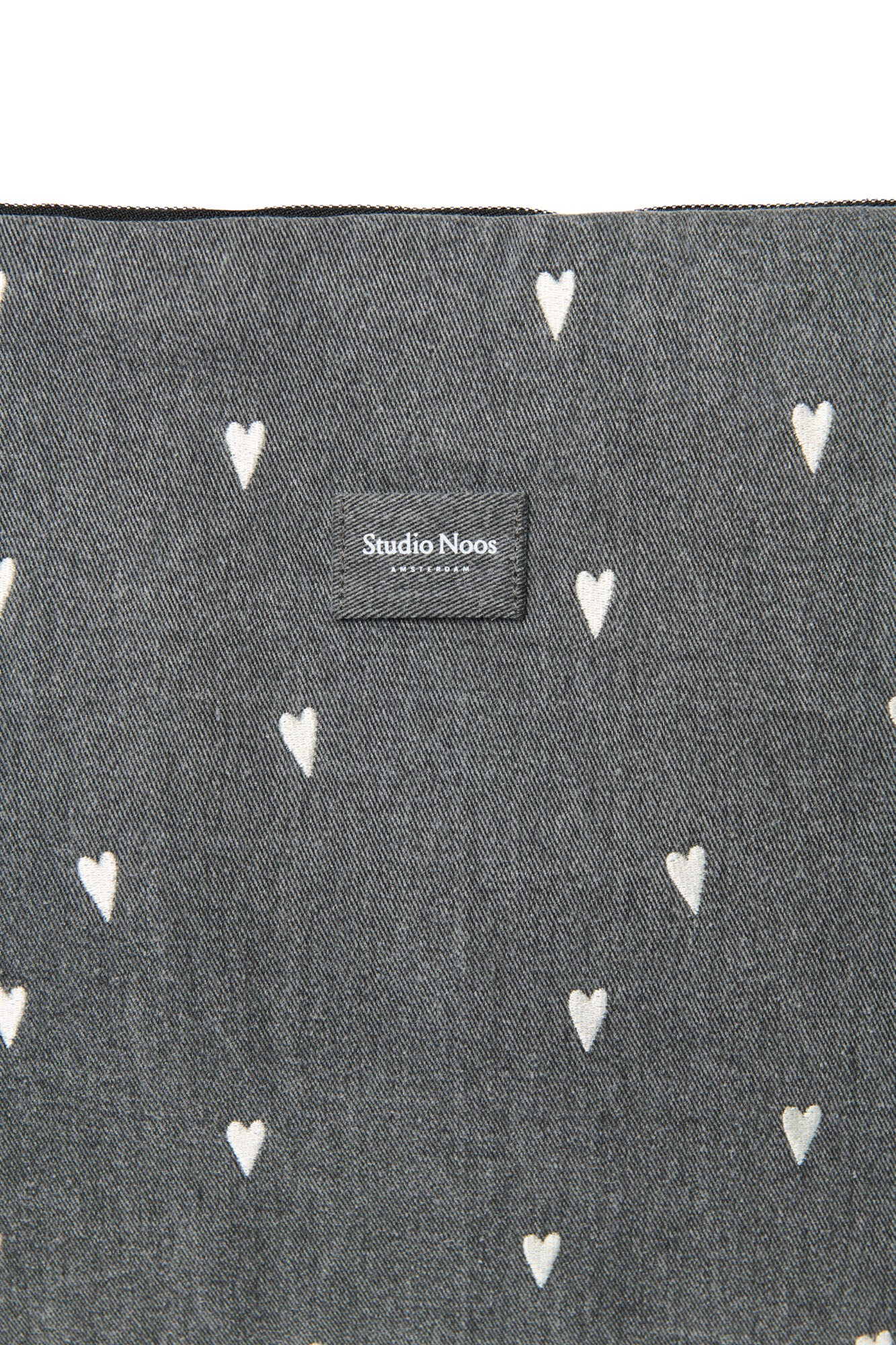Studio Noos - Wickeltasche Grey Denim Hearts
