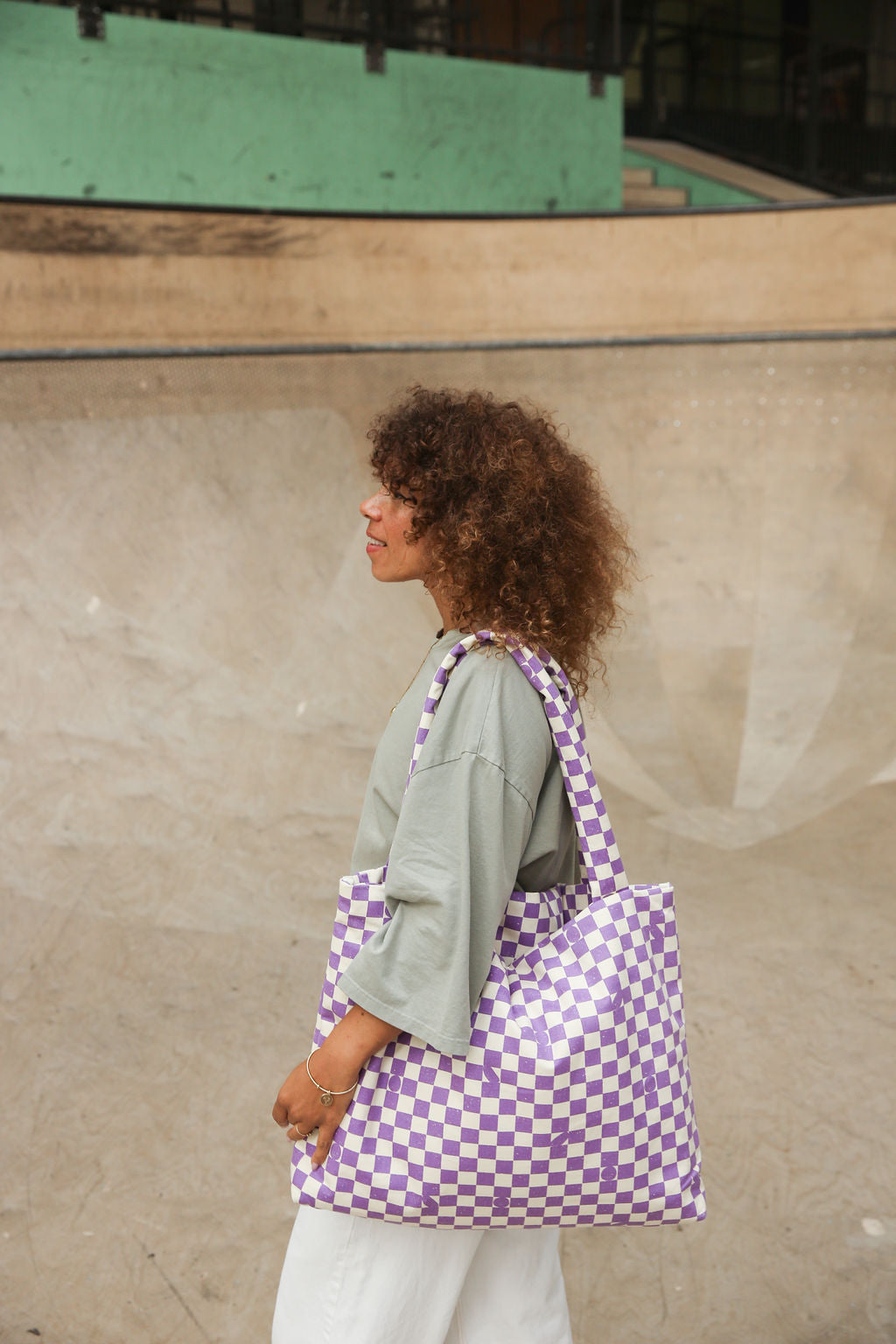 Studio Noos - Tasche Checkerboard Violet