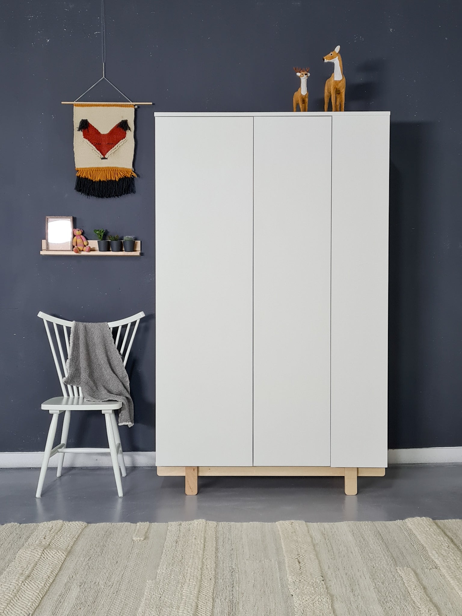 Wood Luck - Kleiderschrank Basic off-white
