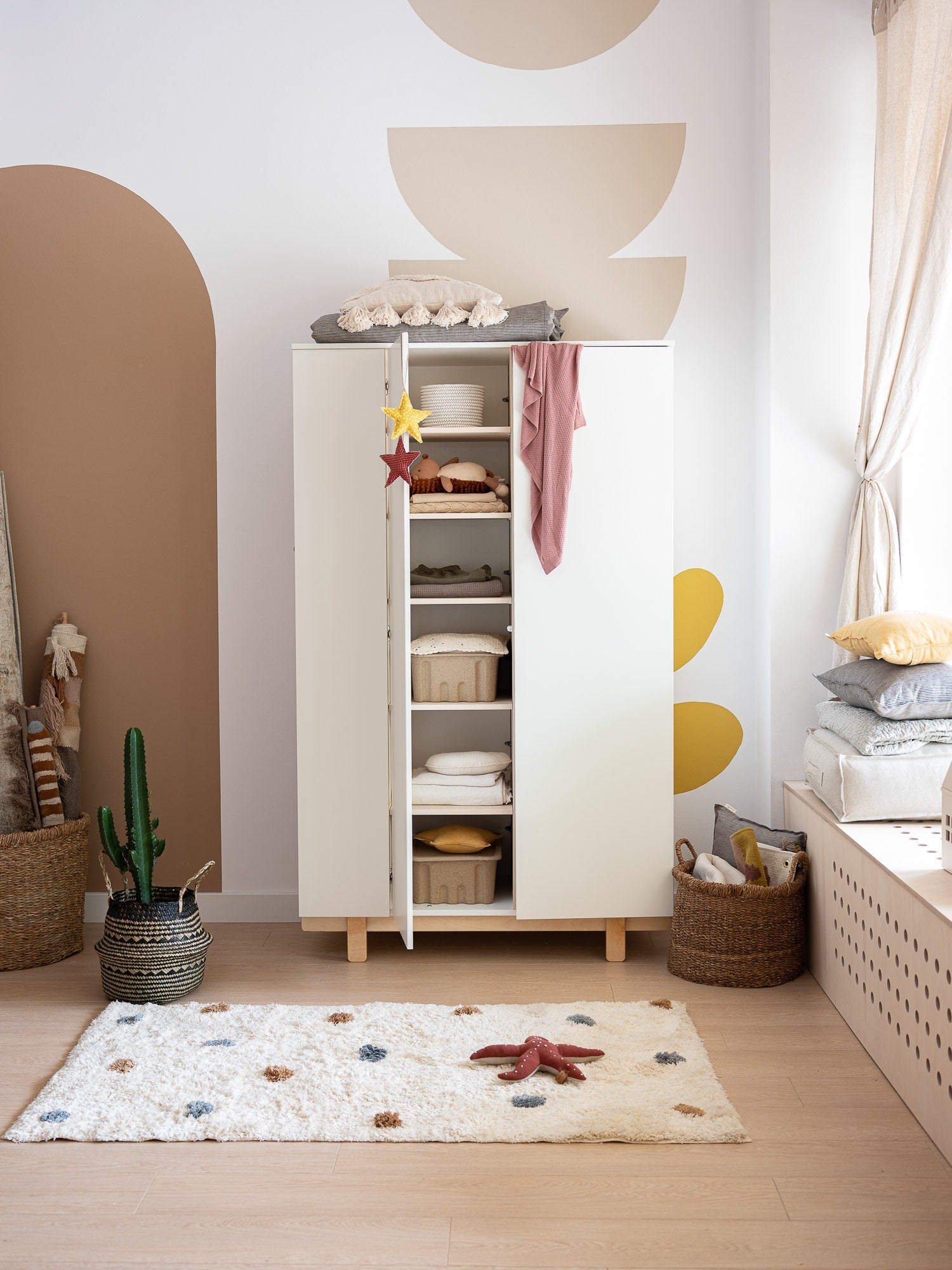 Wood Luck - Kleiderschrank Basic off-white