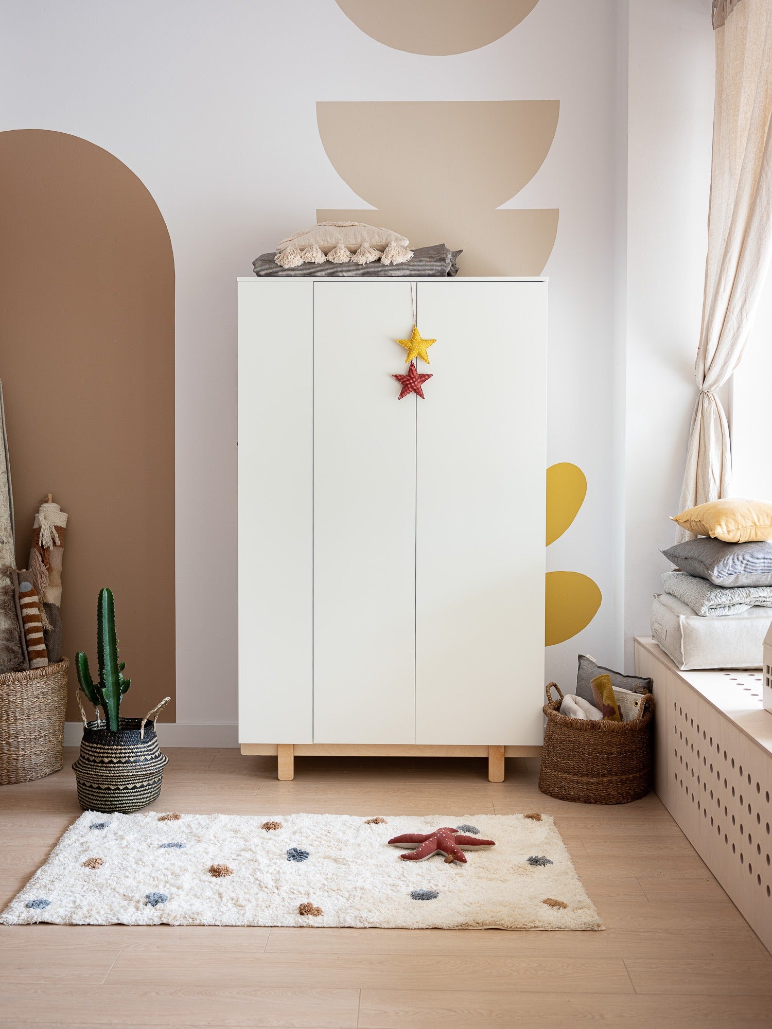 Wood Luck - Kleiderschrank Basic off-white