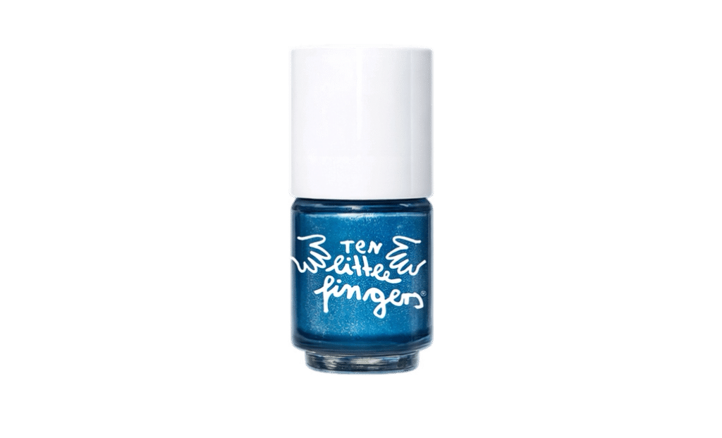 ten little fingers - Kindernagellack wasserlöslich glitzertürkis