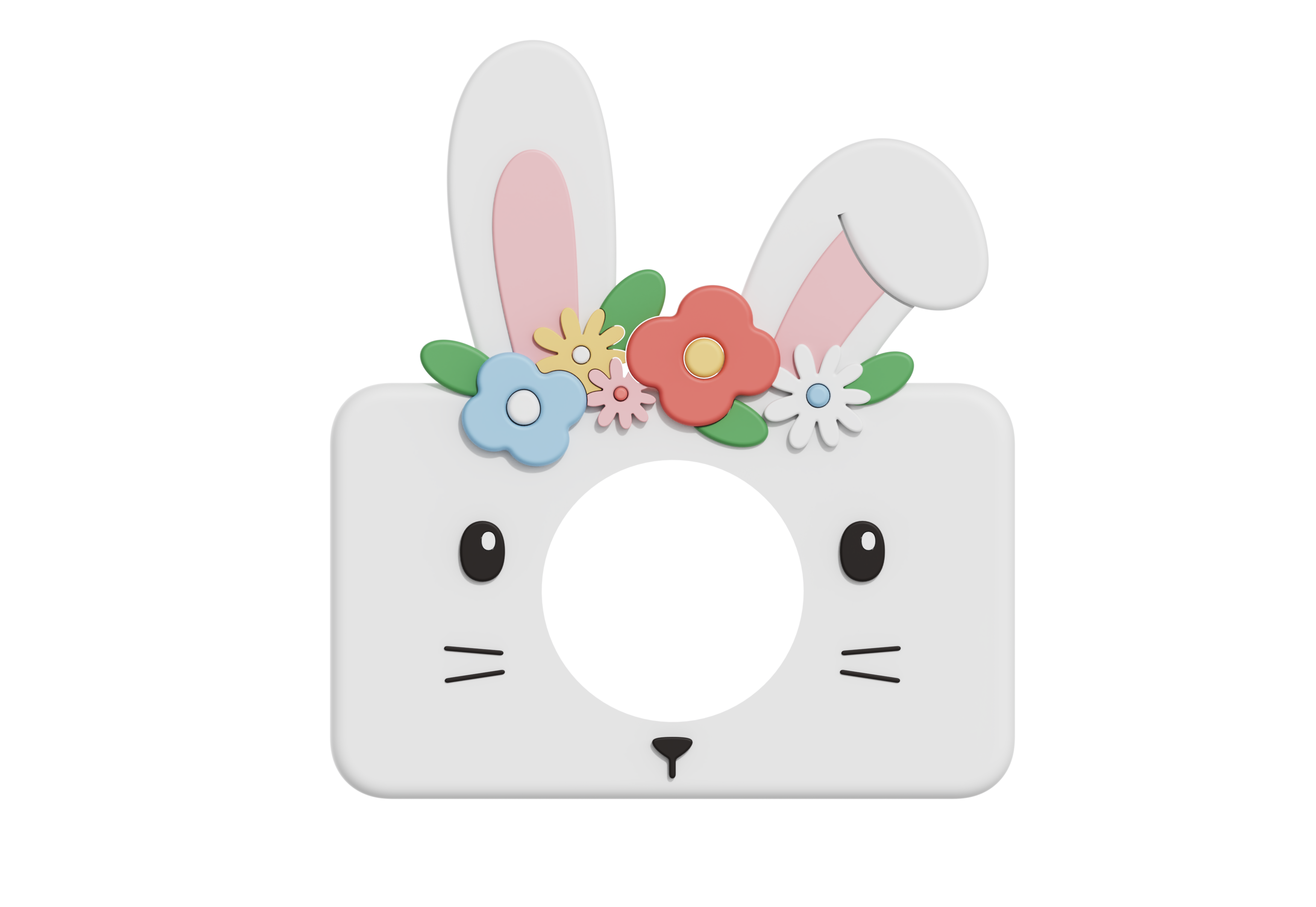 The Zoofamily - Silikonhülle für Kinderkamera "Zoo Friends" - Rabbit Flower