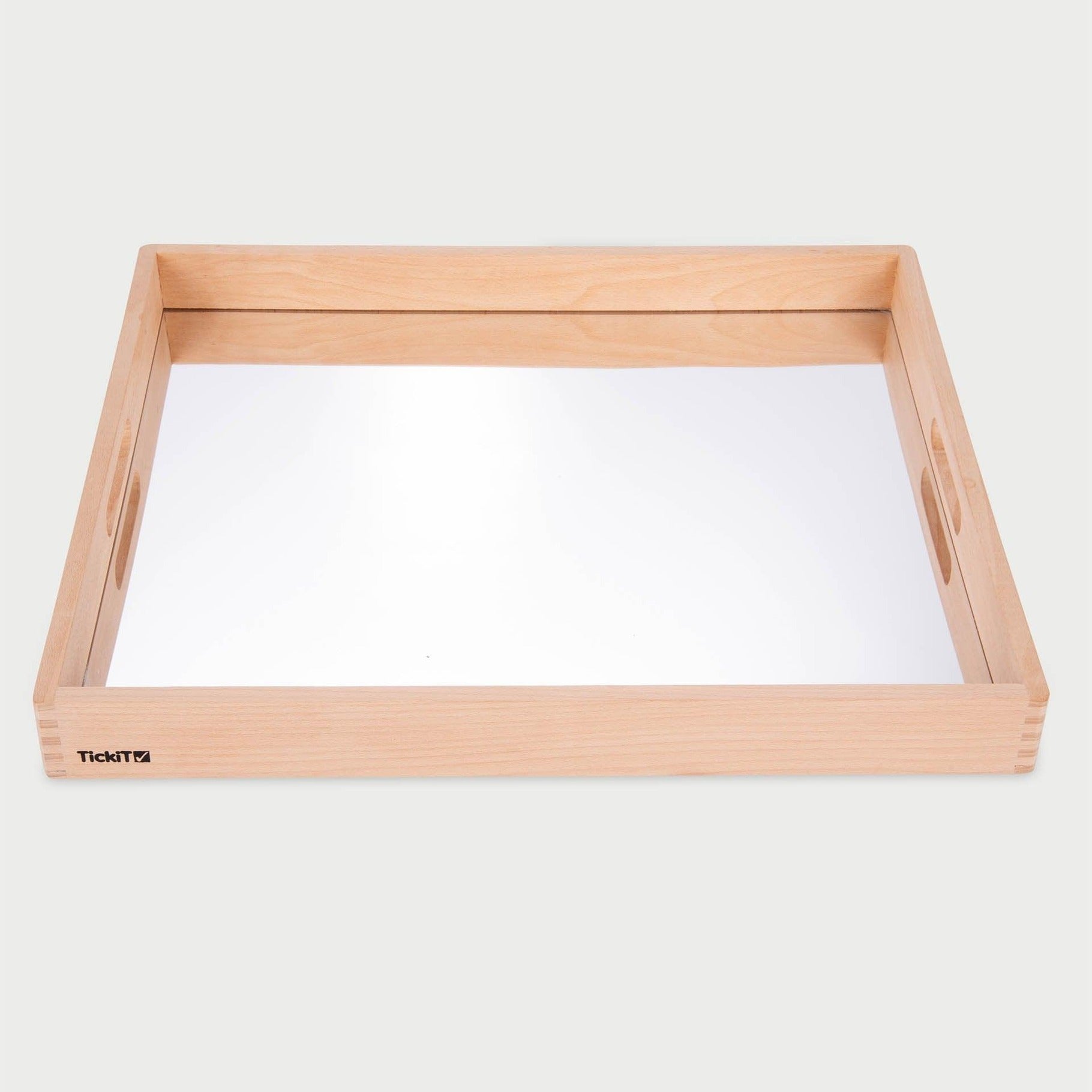 tickit - Spiegeltablett mit Holzrahmen