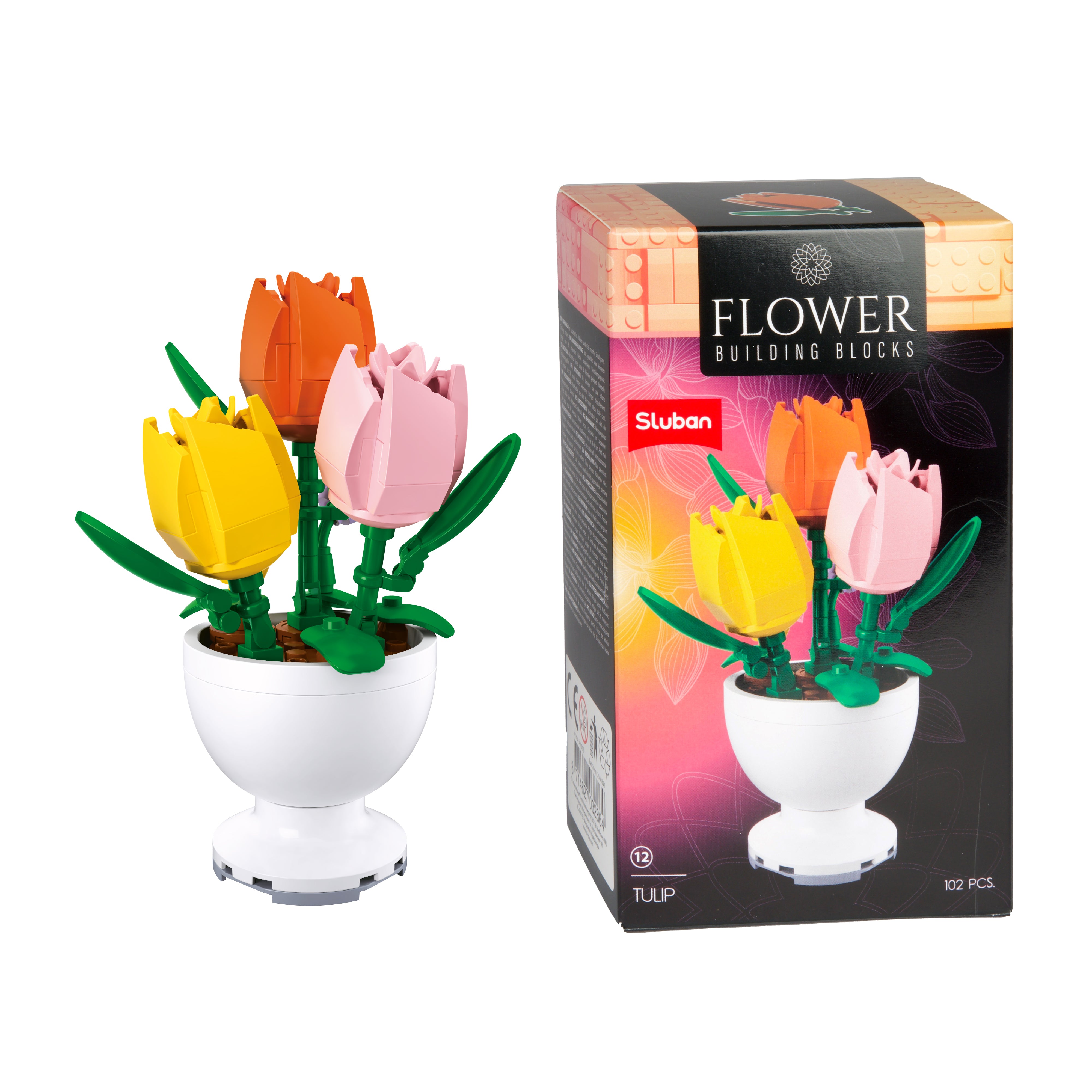 Toi-Toys - Bausteine Blumen in Töpfen