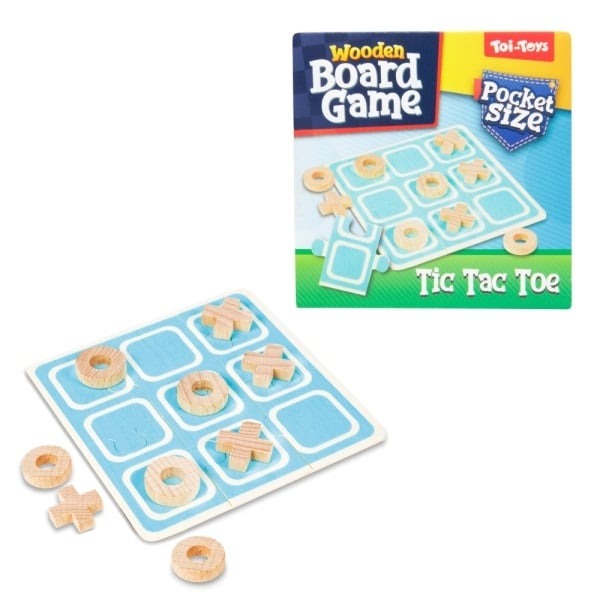 Toi-Toys - Mini-Holzbrettspiel Tic Tac Toe