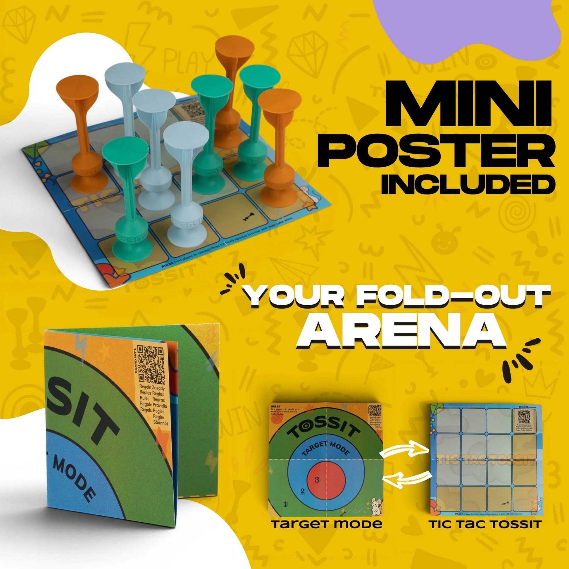 Tossit - Mini Darts orange/purple/green