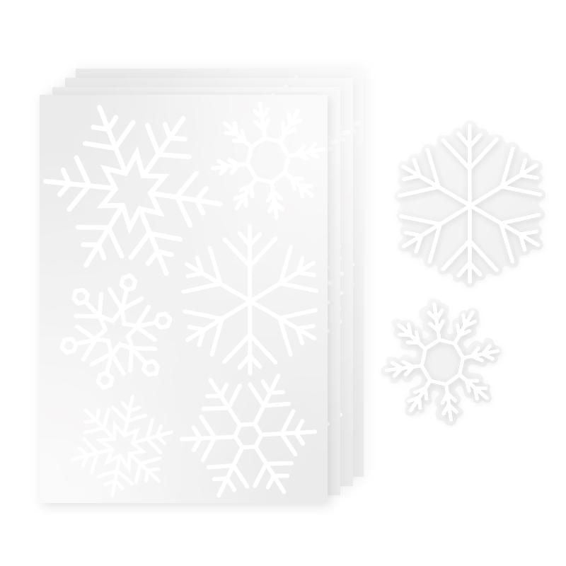 Trendhaus - MAGIC MOMENTS Fenster-Sticker Schneekristalle 24-teilig
