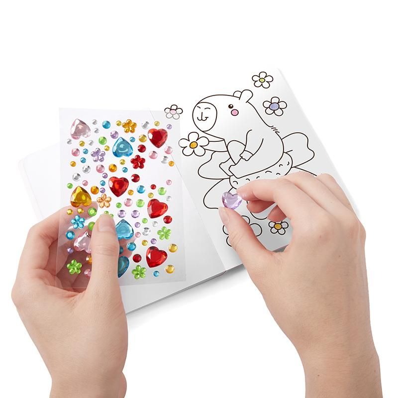 Trendhaus - Capybara Stickermalbuch mit Diamond-Sticker