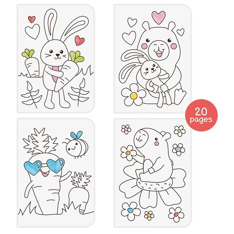 Trendhaus - Capybara Stickermalbuch mit Diamond-Sticker