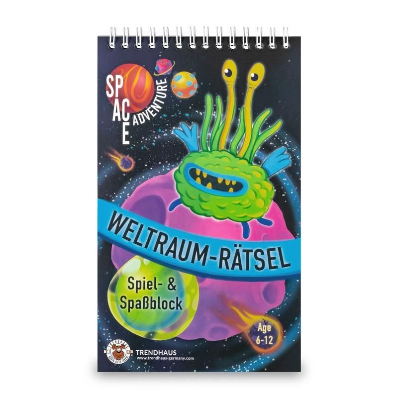 Trendhaus - SPACE ADVENTURE Weltraum-Rätsel Spiel-& Spaßblock