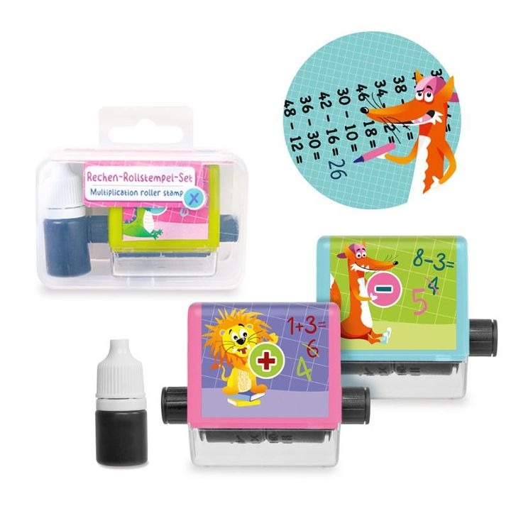 Trendhaus - ABC Rechen-Rollstempel-Set