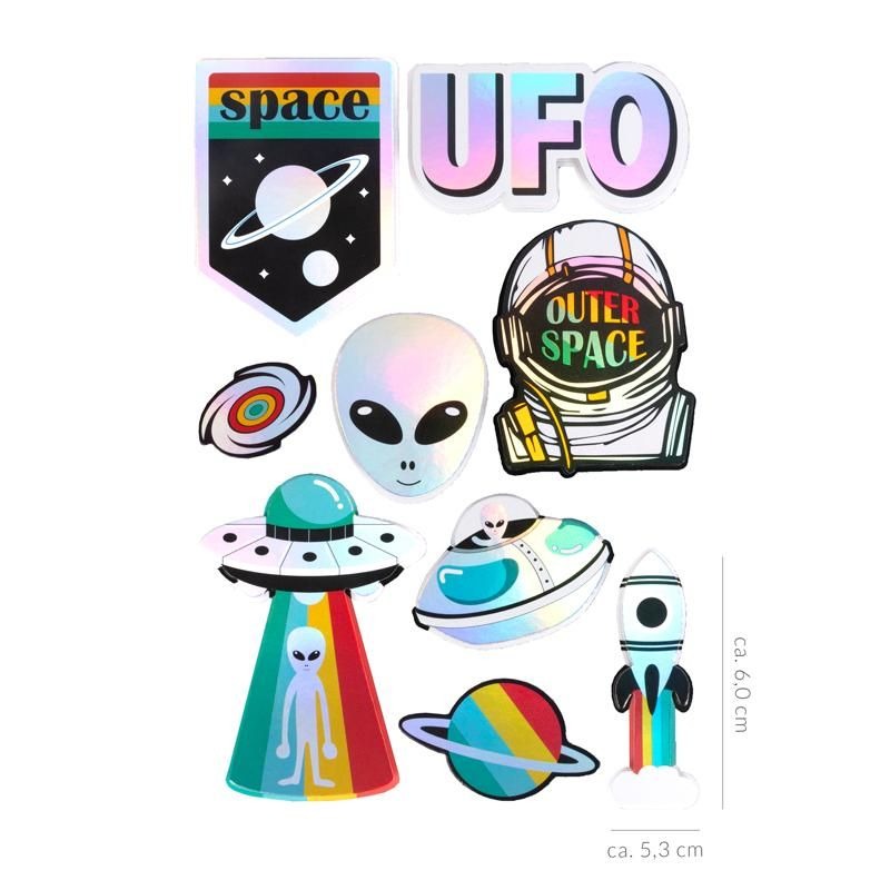 Trendhaus - SPACE ADVENTURE Galaxy Sticker Holographie
