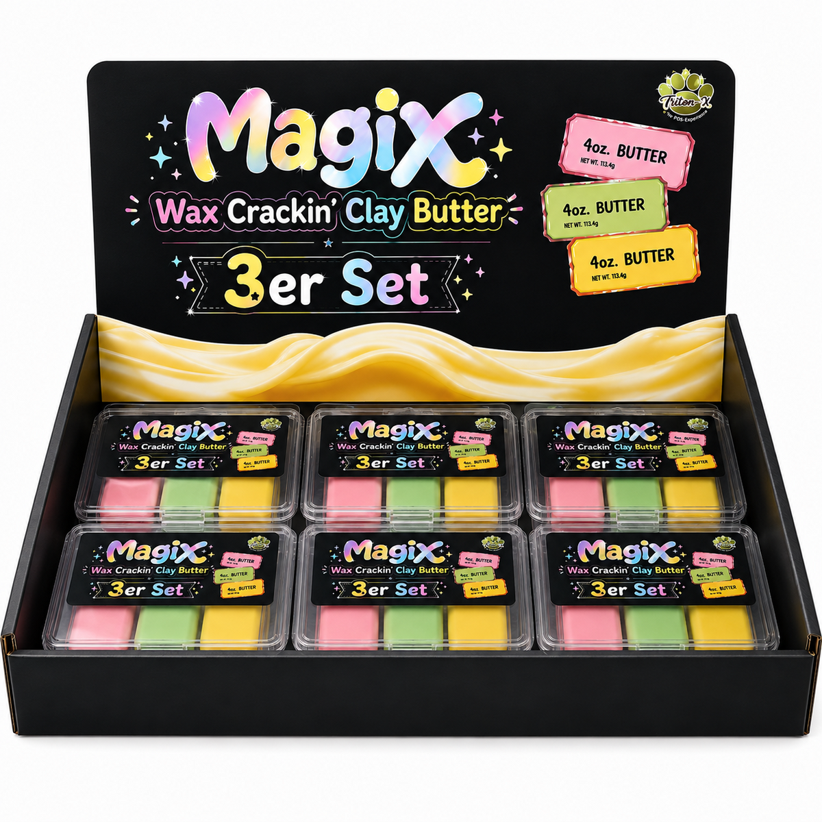 Triton-X - MagiX Wax Crackin' Clay Butter 3er