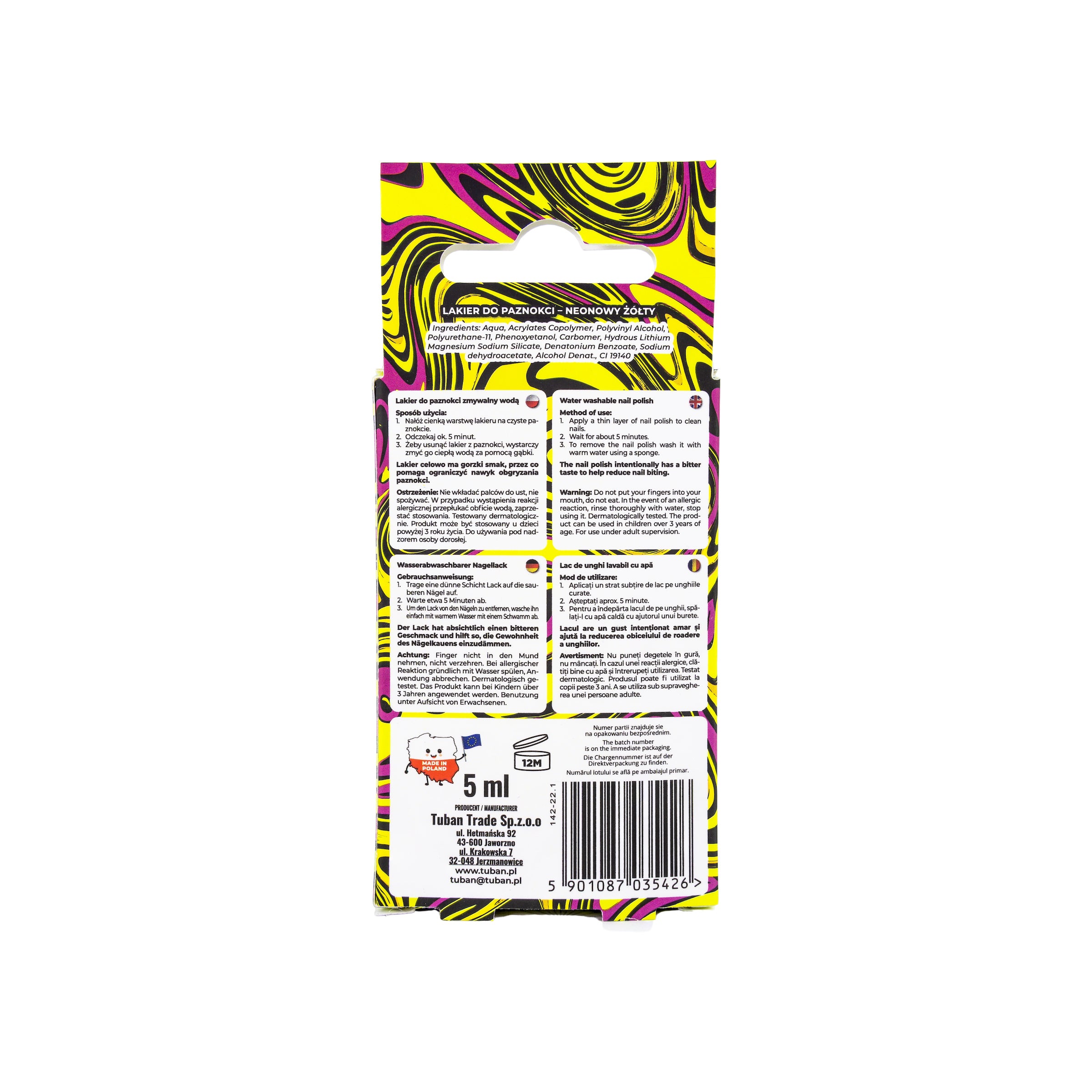 TUBAN - Tubi Glam Nagellack Neon gelb