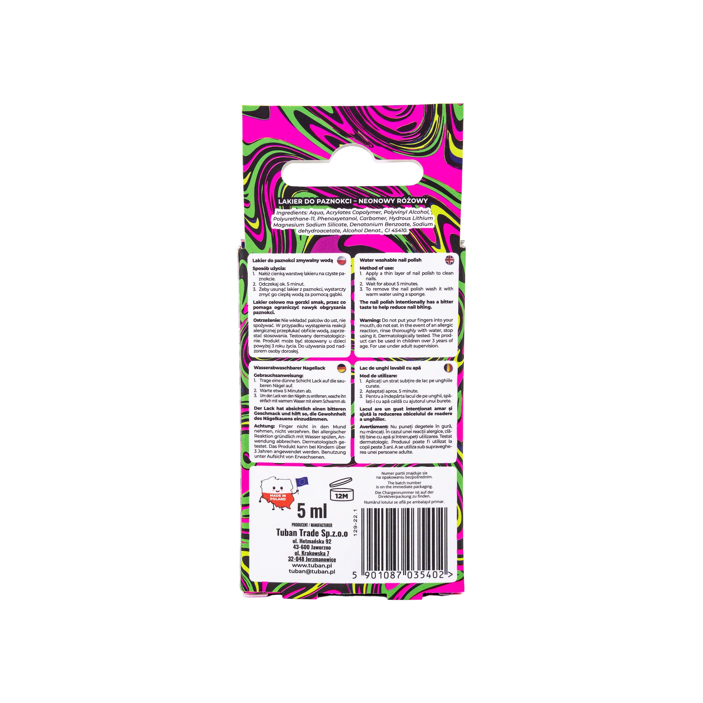 TUBAN - Tubi Glam Nagellack Neon pink