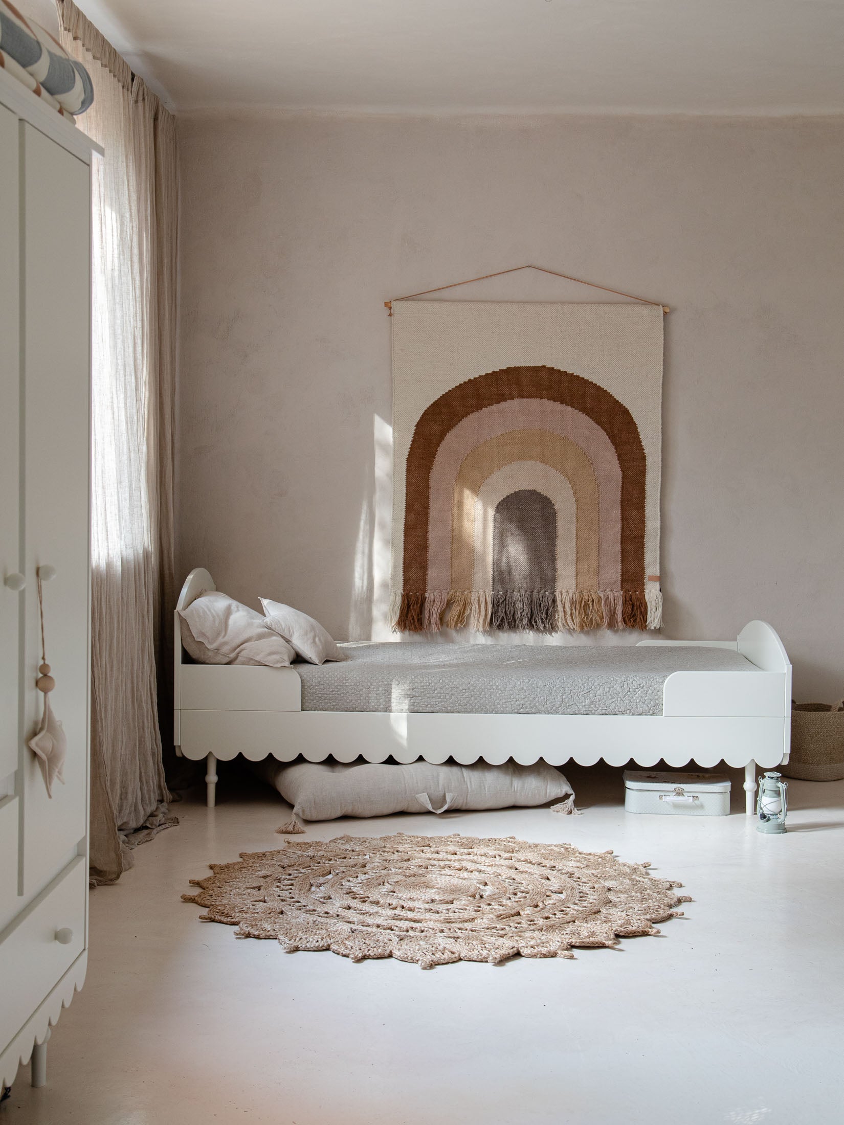 Wood Luck - Bett Babushka 90x200 off-white