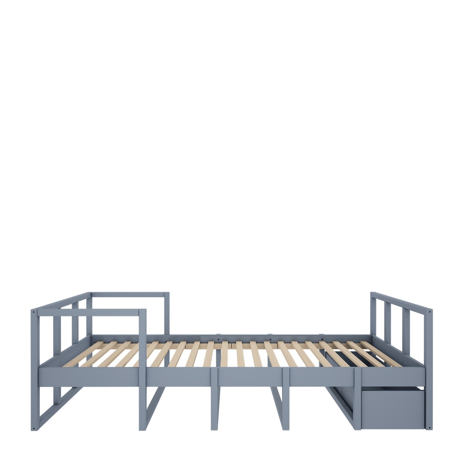 Wood Luck - Bett Tweens 90x200 muted blue