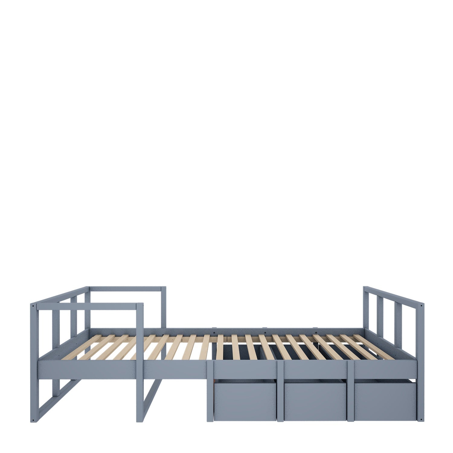 Wood Luck - Bett Tweens 90x200 muted blue
